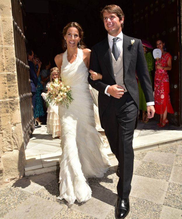 Foto: Carla Vega-Penichet y Carlos Cortina, en su boda jerezana. (CP)