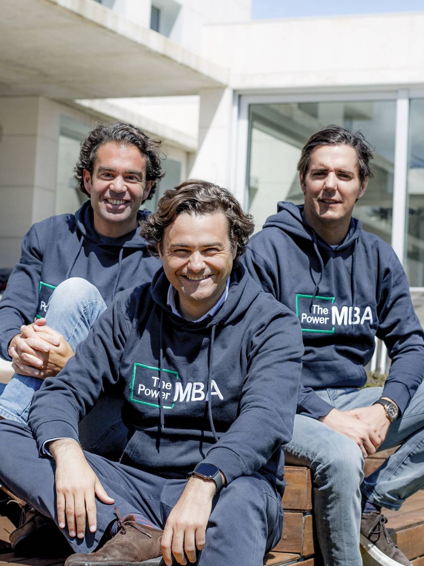 Borja Adanero, Rafa Gozalo y Hugo Arévalo, cofundadores de ThePowerMBA. (TPMBA)