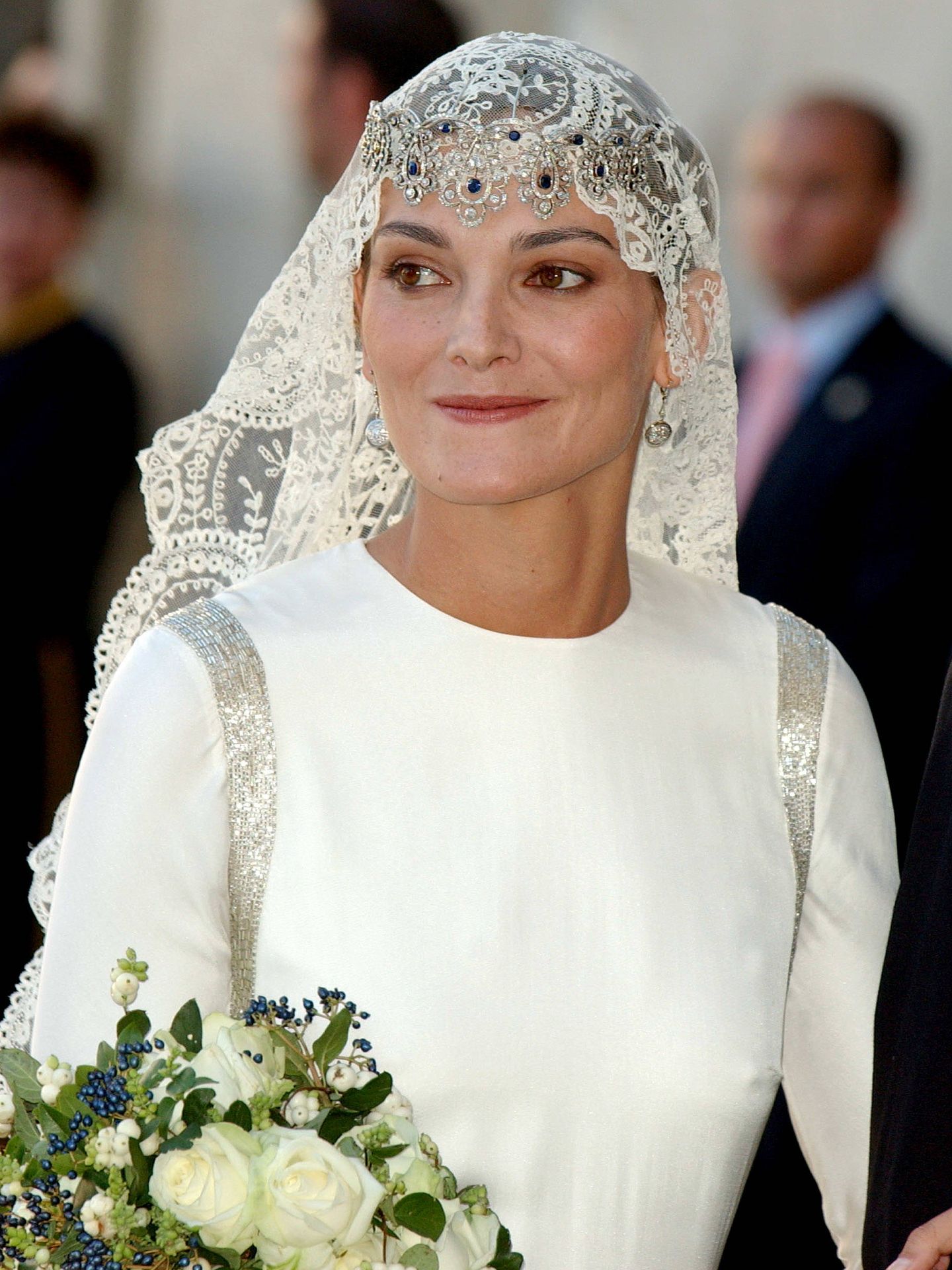 Laura Ponte, el día de su boda con Beltrán Gómez-Acebo. (Getty)