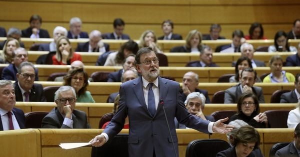 Foto: El presidente del Gobierno, Mariano Rajoy, en el Senado (Efe)