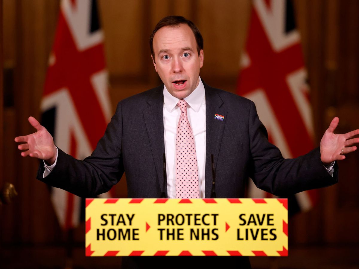 Foto: Secretario de Salud de Reino Unido. (Reuters)