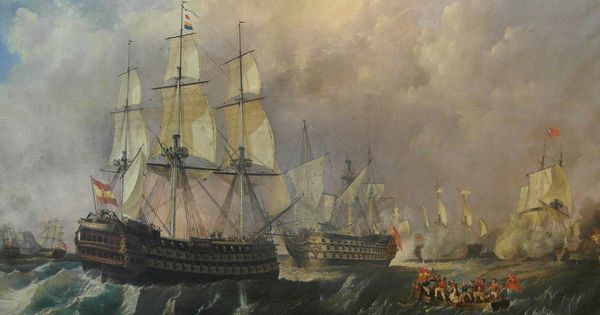 Foto: El rescate del Santísima Trinidad en la batalla del Cabo de San Vicente del 14 de febrero de 1797. (Antonio de Brugada, Wikipedia)
