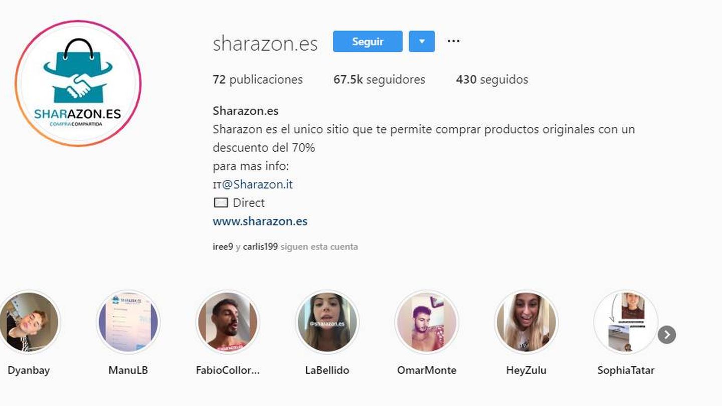 En su cuenta de Instagram tienen guardadas todas las colaboraciones con 'influencers'