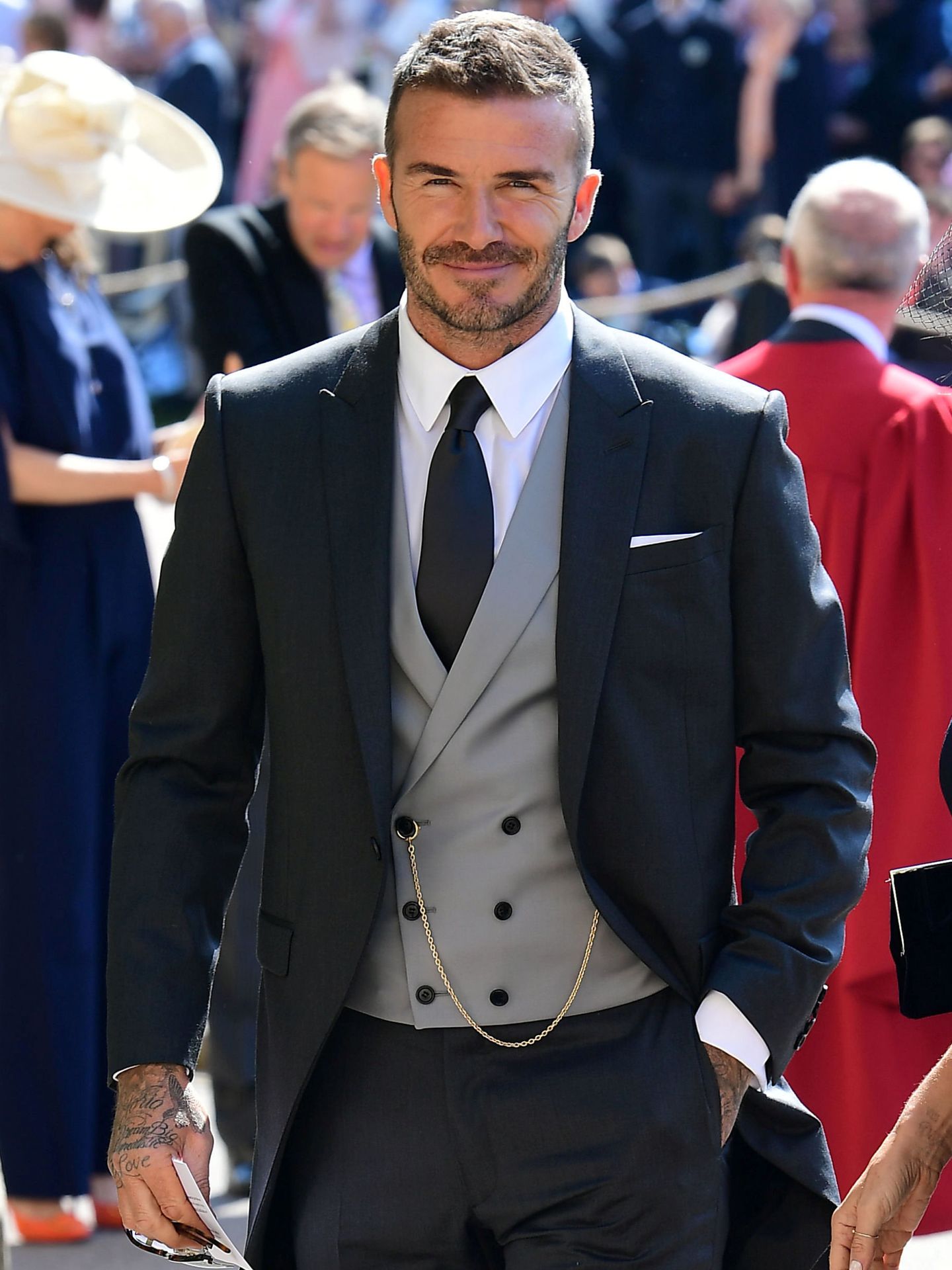 David Beckham, en la boda del príncipe Harry y Meghan Markle. (Reuters)