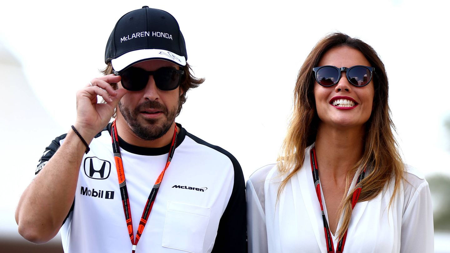 Fernando Alonso y Lara Álvarez, en una imagen de archivo. (Getty/Mark Thompson)