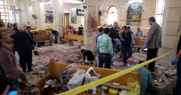 Foto: Estado de la iglesia de Tanta tras la explosión. (EFE)