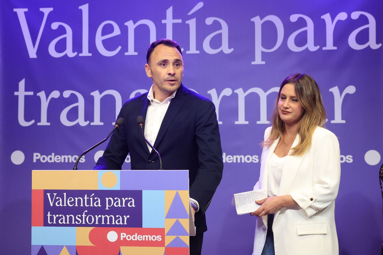 Sotomayor y Jacinto comiéndose el marrón de Podemos el 28-M. (EFE)
