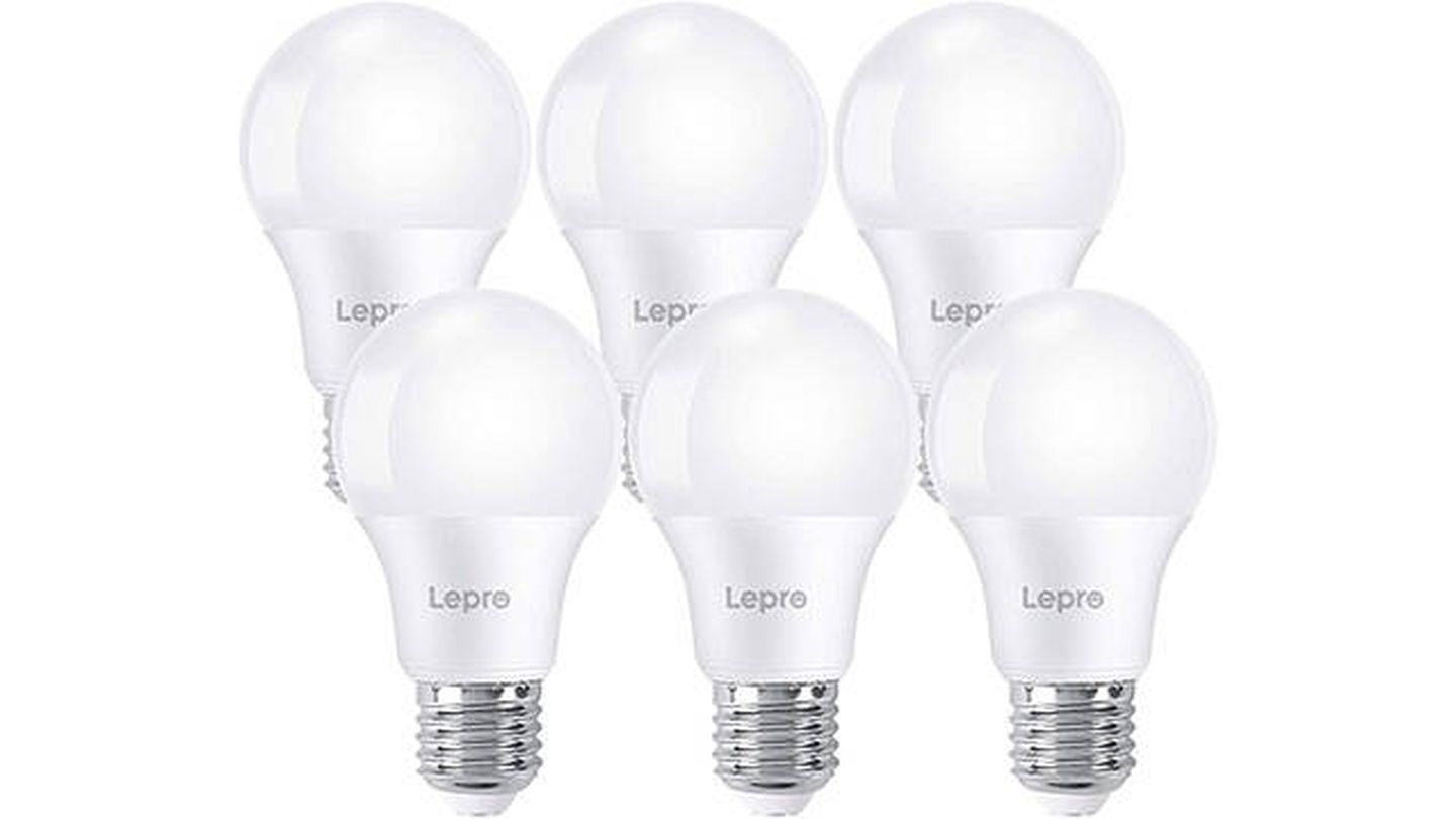 Paquete de 6 bombillas LED E27 luz blanca fría 6500K