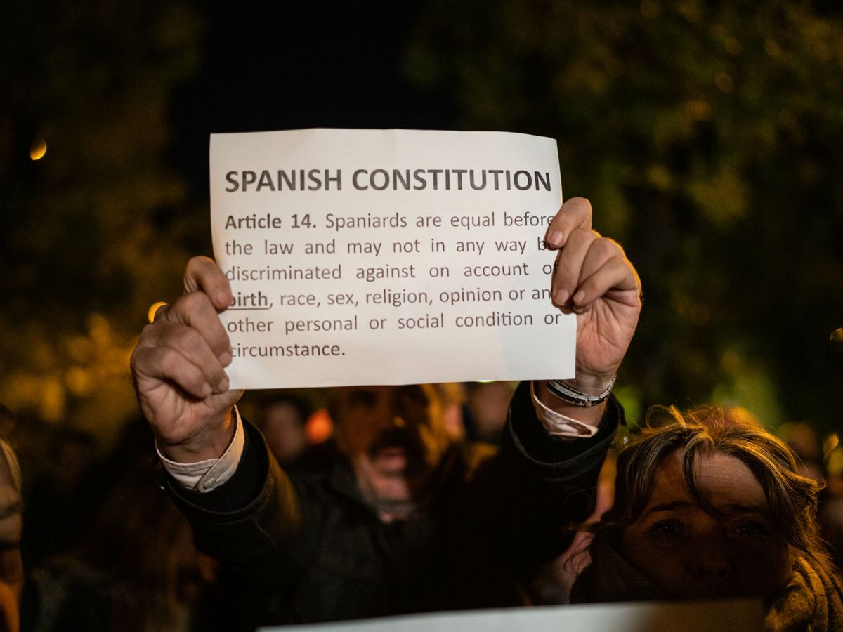 Foto: Manifestación contra la amnistía. (Europa Press/Matias Chiofalo)