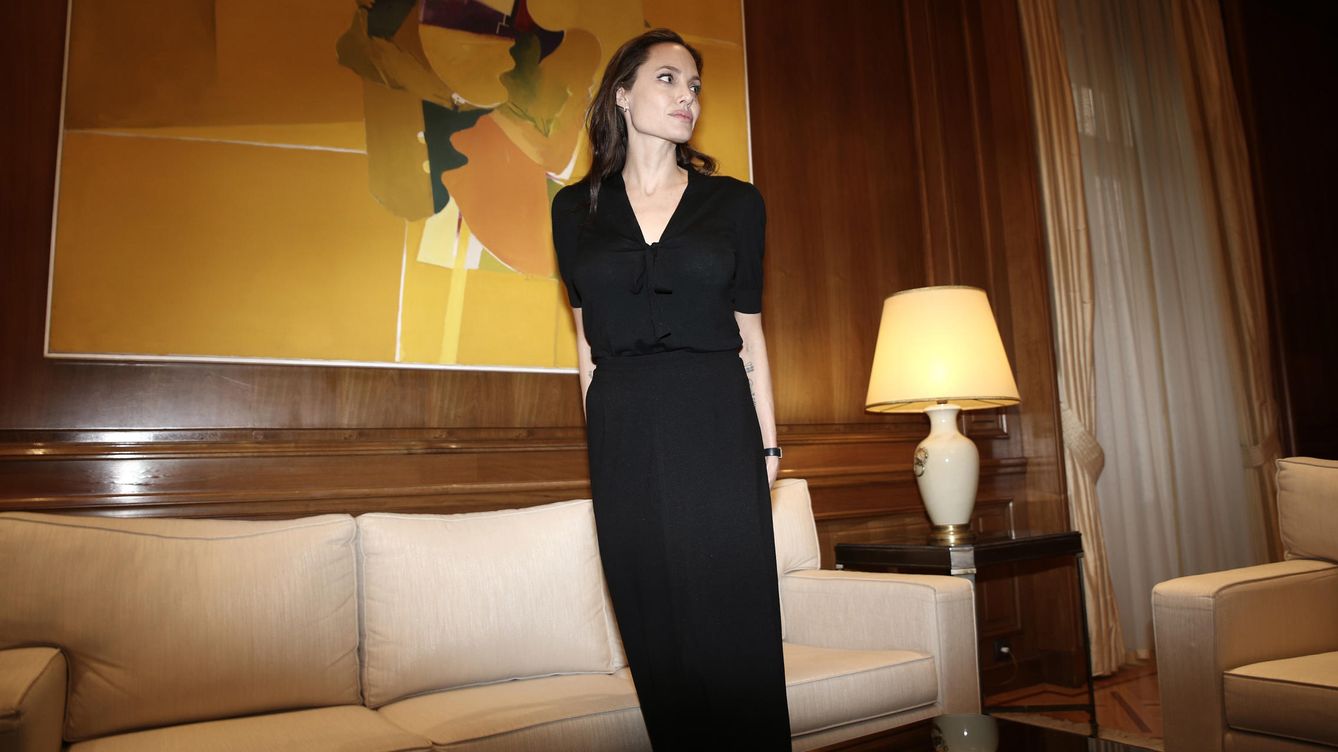 Foto: Angelina Jolie en una reunión con el primer ministro griego (Gtres)