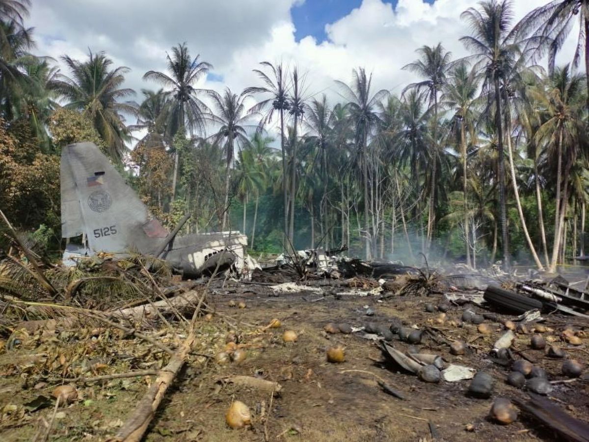 Foto: Accidente de avión en Filipinas. (EFE)