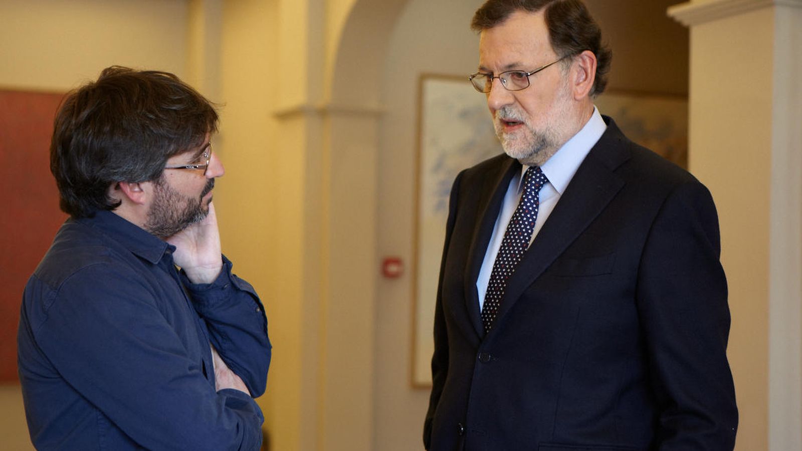 Foto: El periodista Jordi Évole entrevista a Mariano Rajoy. (La Sexta)