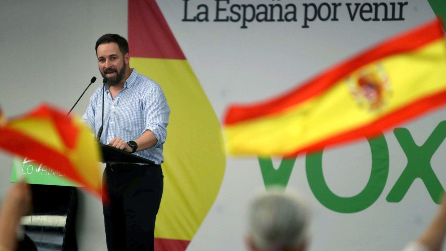 El presidente nacional de Vox, Santiago Abascal, el pasado junio, en un acto en Barcelona. (EFE)