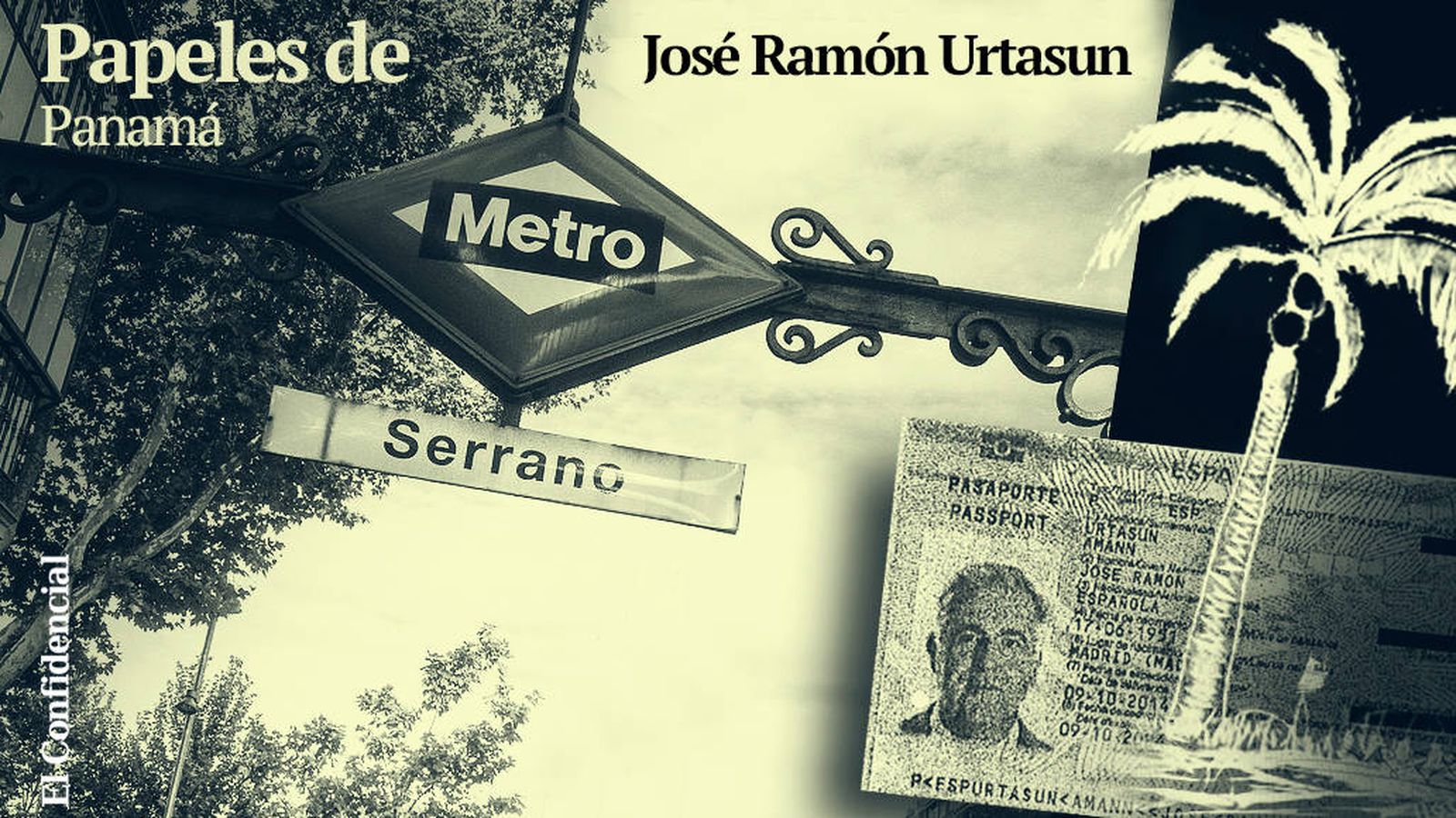 Foto: Montaje con el pasaporte del empresario, tal y como consta en los archivos de Mossack. Enrique Villarino. 