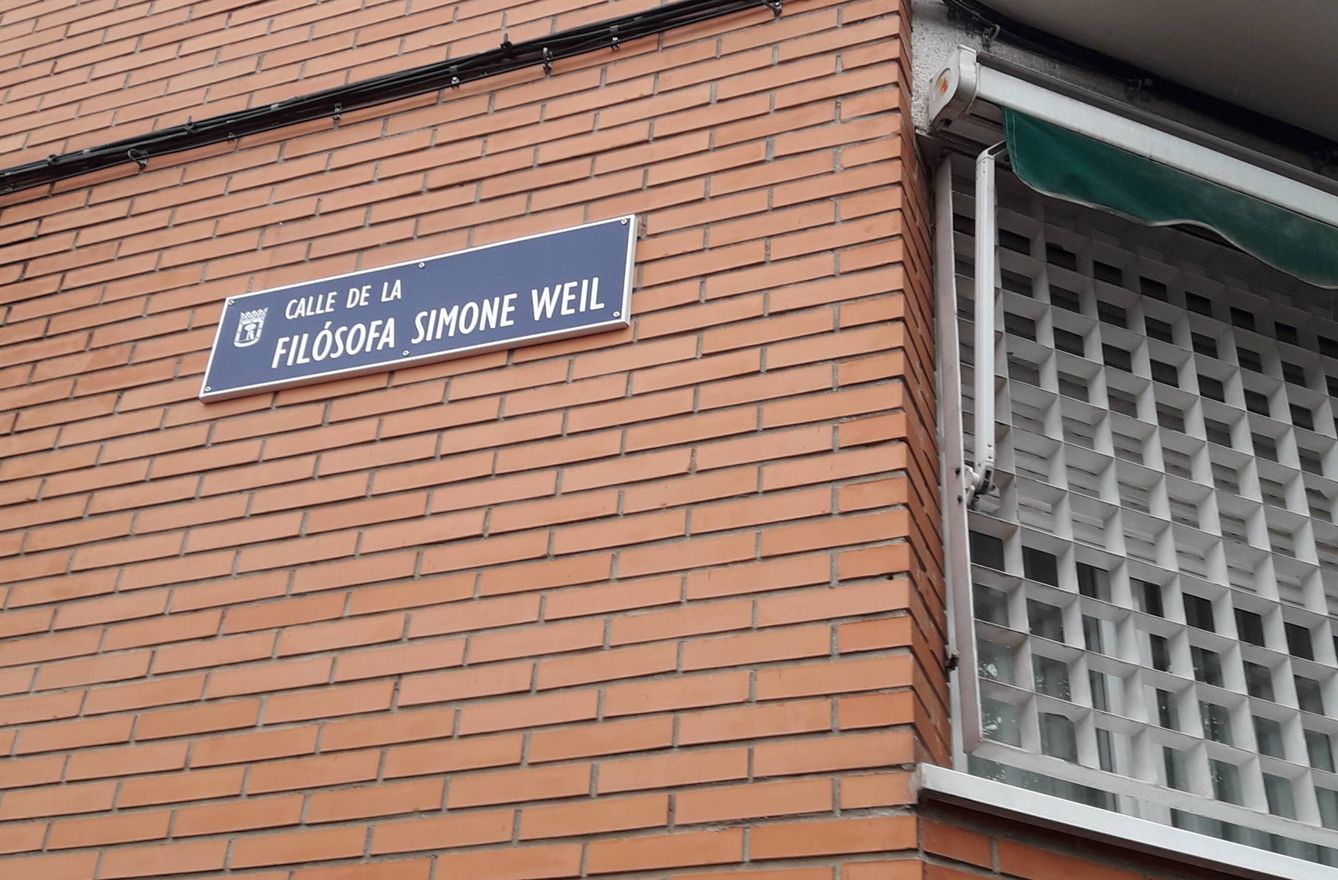 Calle de la Filósofa Simone Weil en Vallecas, Madrid.