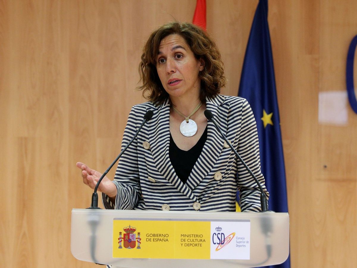 Foto: Irene Lozano, hace tres meses, en la toma de posesión de Joaquín de Arístegui como director general de Deportes (Efe).