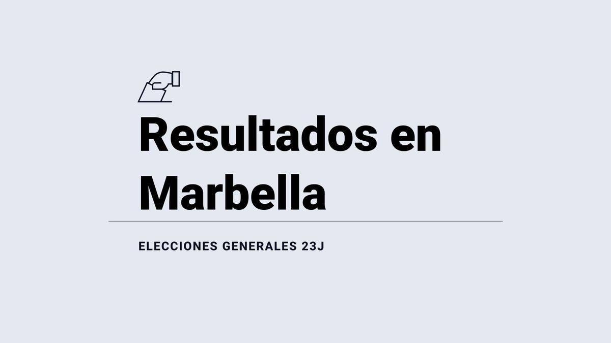 Resultados y escrutinio en Marbella de las elecciones generales 2023, última hora: el PP, el partido más votado