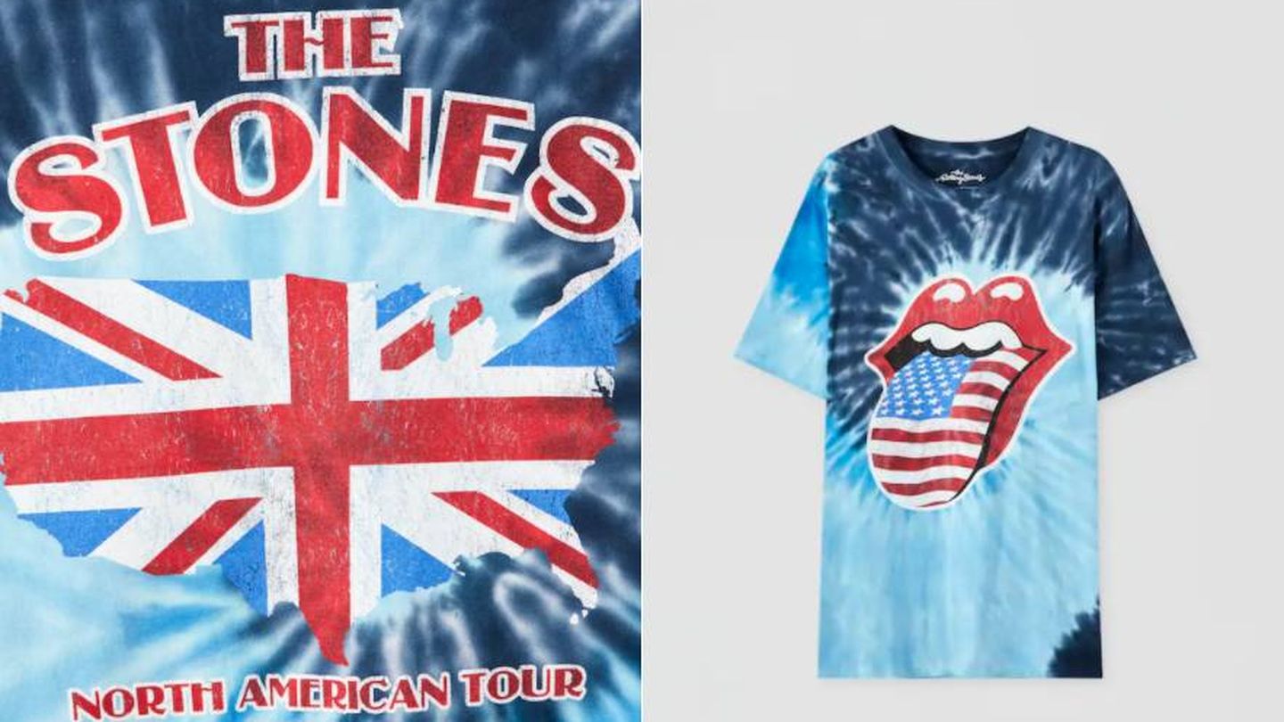 Camiseta de los Rolling Stones de Pull and Bear. (Cortesía)