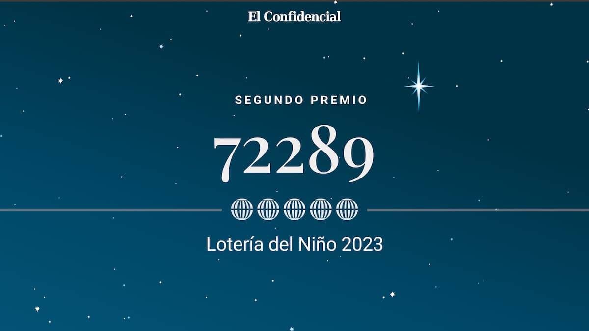 72.289, segundo premio de la Lotería del Niño 2023
