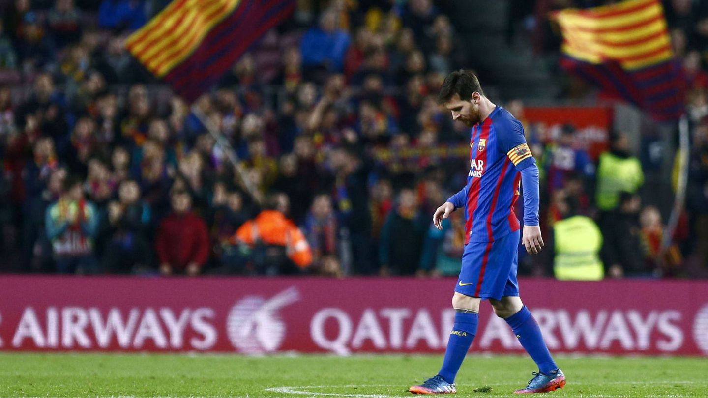 Messi, cabizbajo en el partido contra el Leganés (EFE)