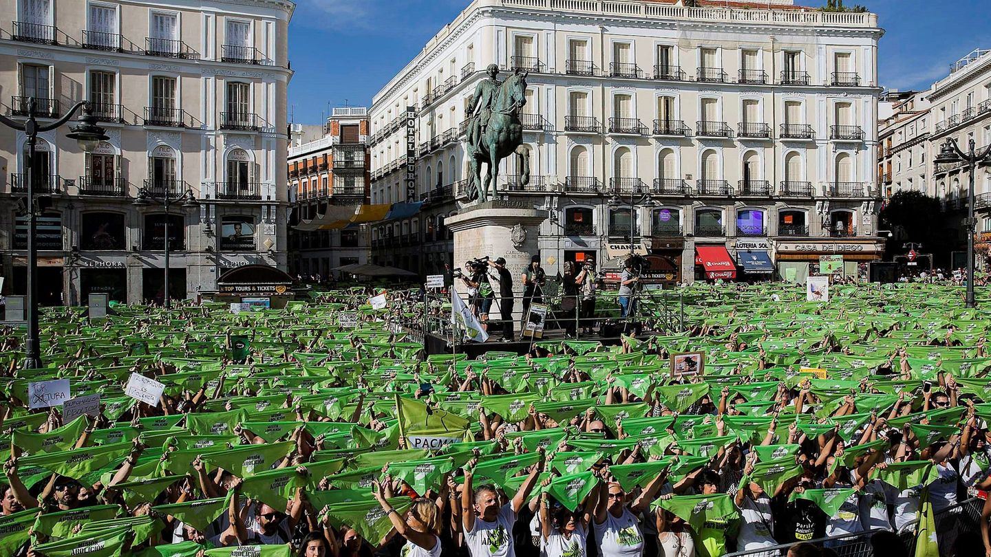 Manifestación en Madrid contra el maltrato animal. (EFE)