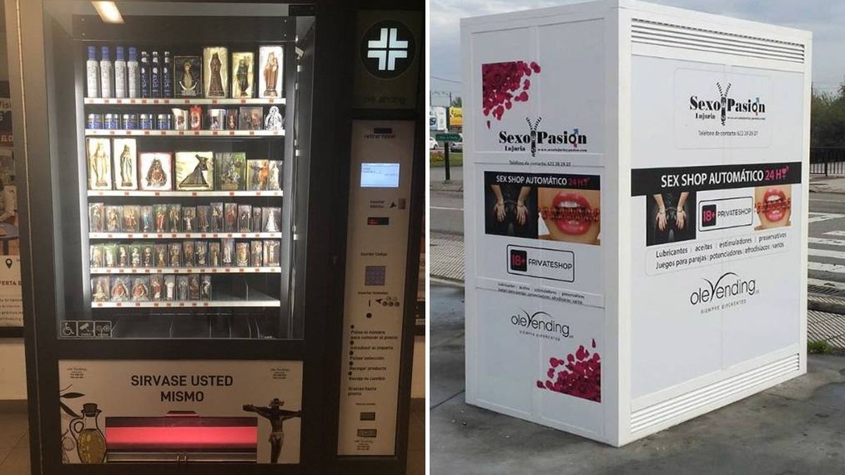 Los asturianos que triunfan vendiendo vírgenes (y 'dildos') en máquinas de 'vending'