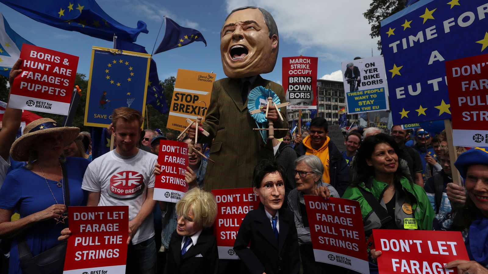Foto: Una campaña anti Brexit el pasado 20 de julio en Londres. (Reuters)