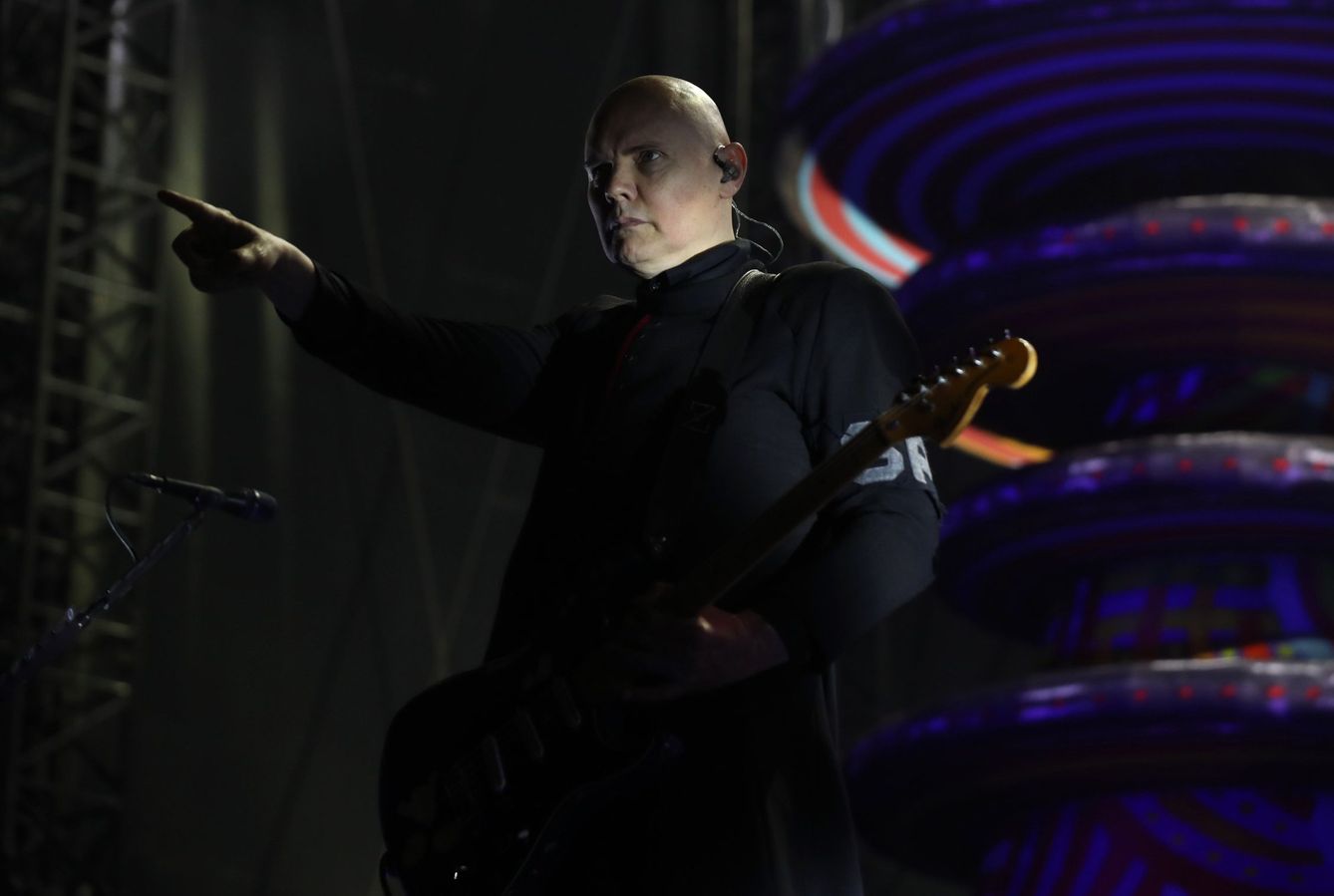 Billy Corgan, vocalista de The Smashing Pumpkins, durante su concierto en Mad Cool. (EFE)