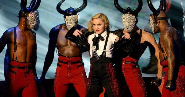 Foto: Madonna durante una actuación en los BRIT Awards. 