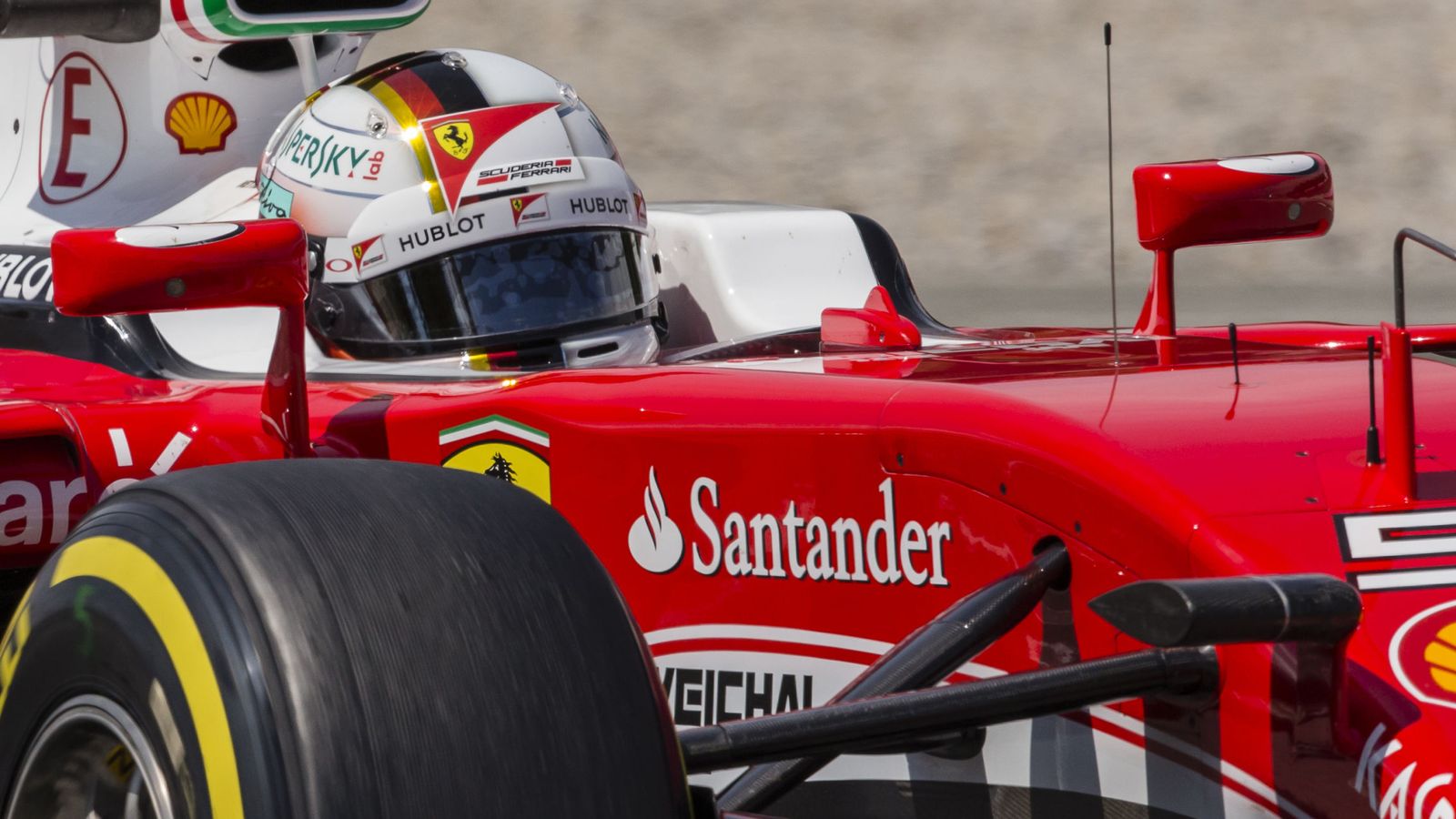 Foto: Sebastian Vettel durante la clasificación del GP de España.