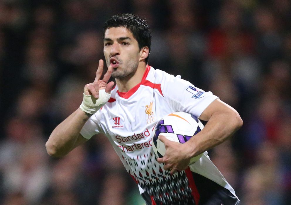 Foto: Luis Suárez celebra un tanto marcado con el Liverpool (Efe).