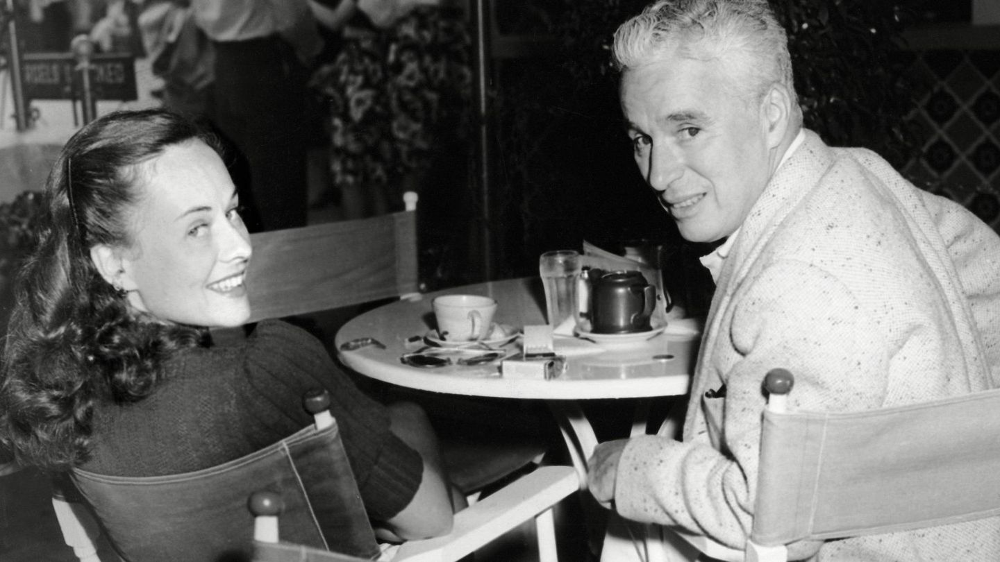 Chaplin y Goddard, durante un rodaje.(CP)