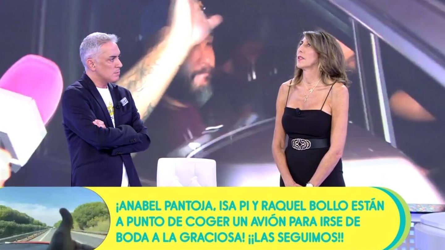 Kiko Hernández y Paz Padilla en 'Sálvame'. (Mediaset España)