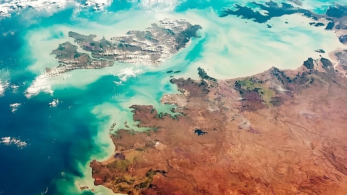Foto: La costa norte de Australia donde se encuentra el continente perdido. (Estación Espacial Internacional)