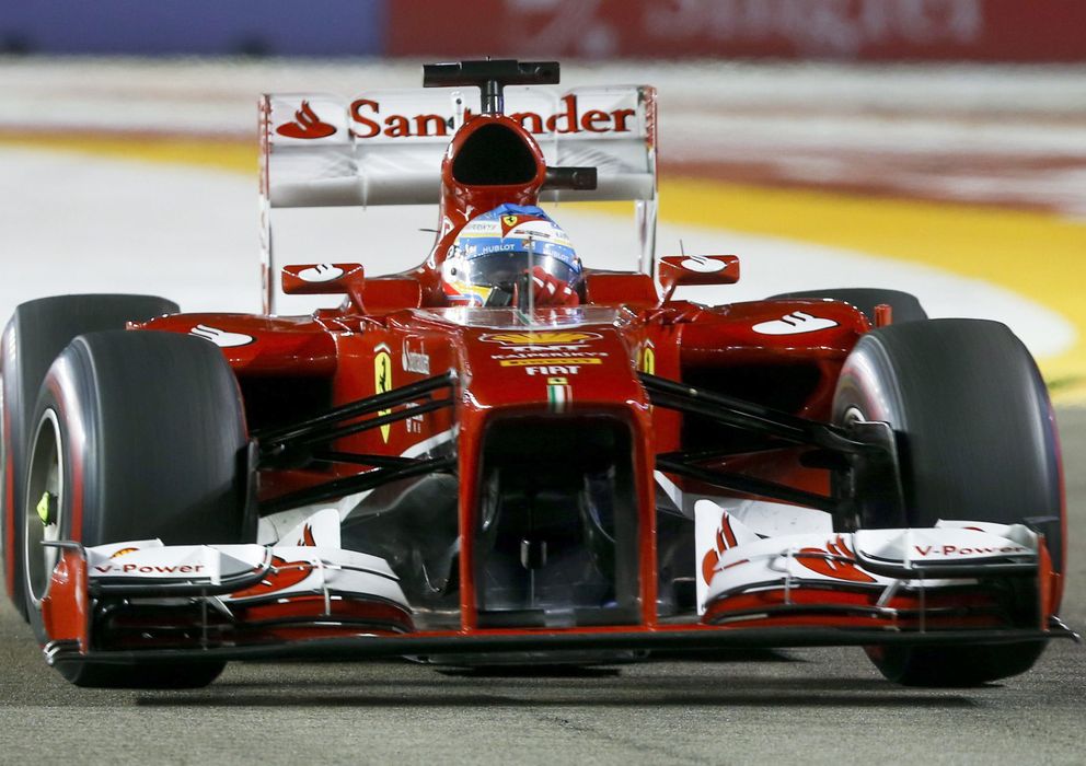 Foto: Fernando Alonso durante el pasado GP de Singapur.