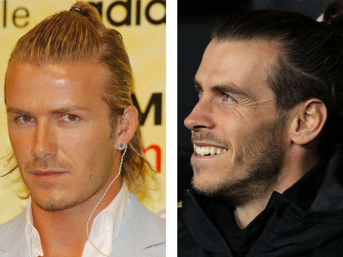 David Beckham y Gareth Bale, con sus aportaciones capilares al mundo del deporte. (Getty)