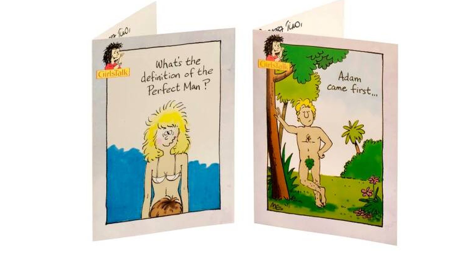 Las tarjetas de Diana a Tino. (Dominic Winter Auctioneers)