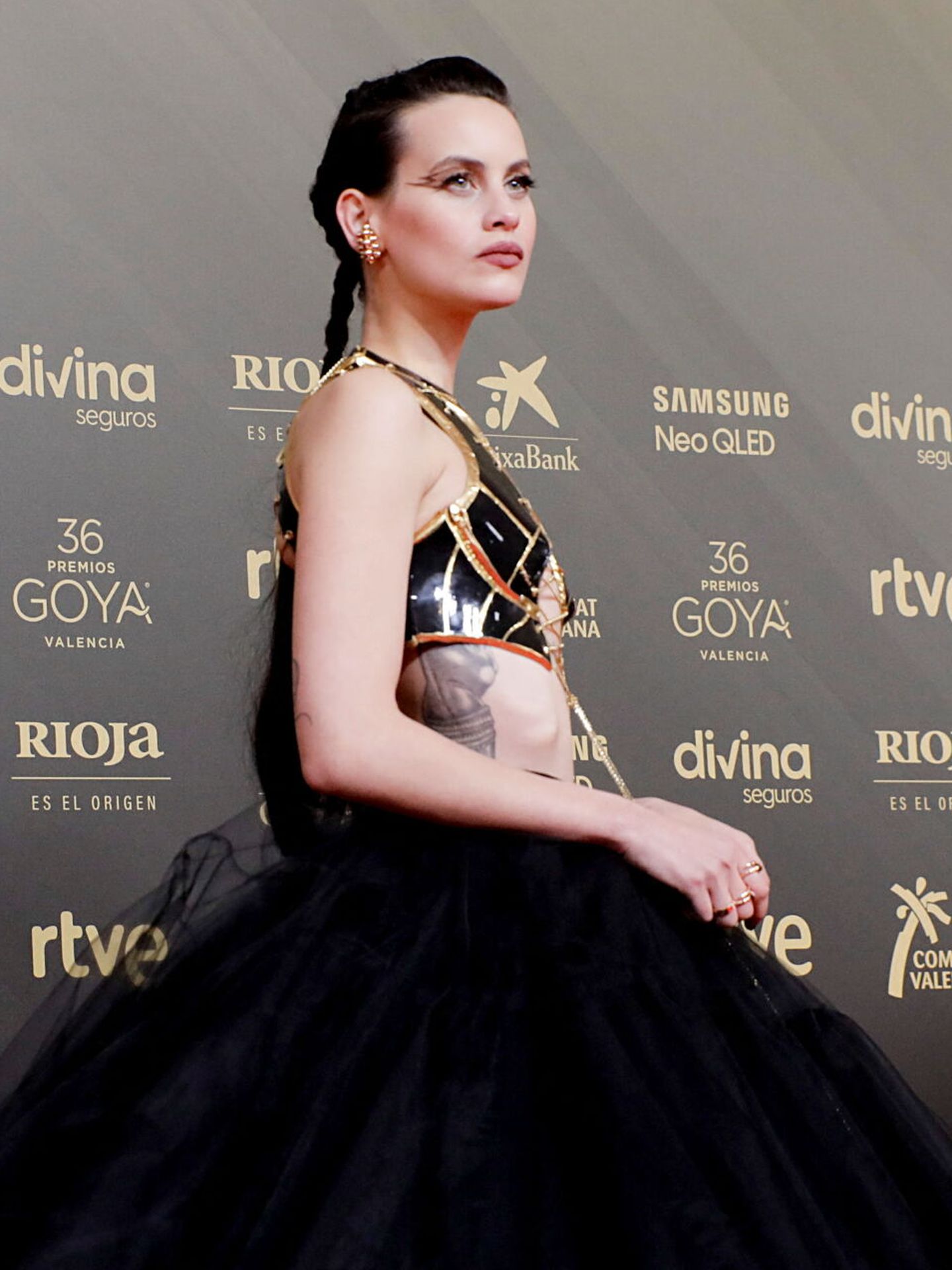 Milena Smit poses on the red carpet at the 36th Spanish Film Academy's Goya Awards ceremony in Valencia, Spain, February 12, 2022. REUTERS Eva Manez