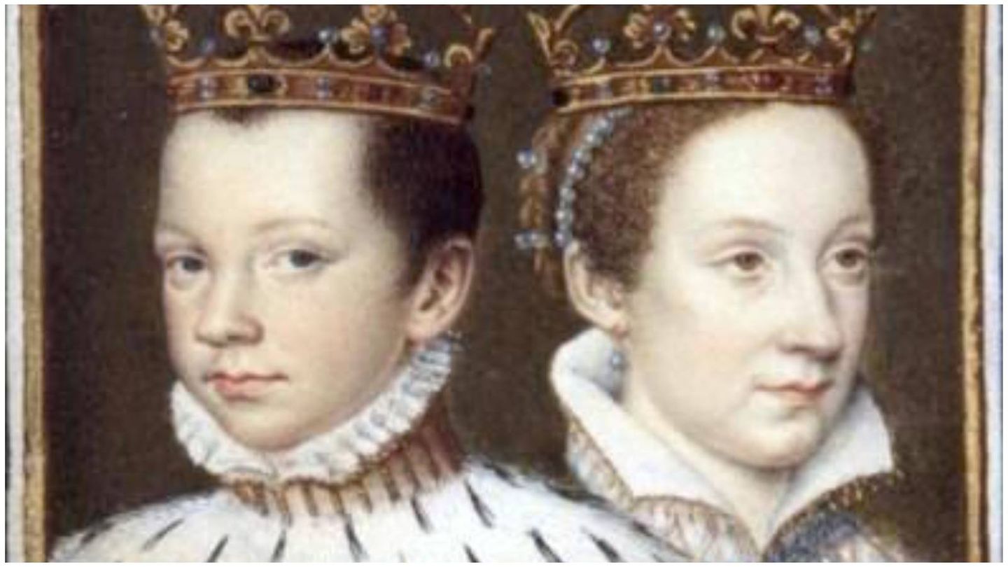 María y Francisco, en un retrato de su coronación. (Biblioteca Nacional de Francia)