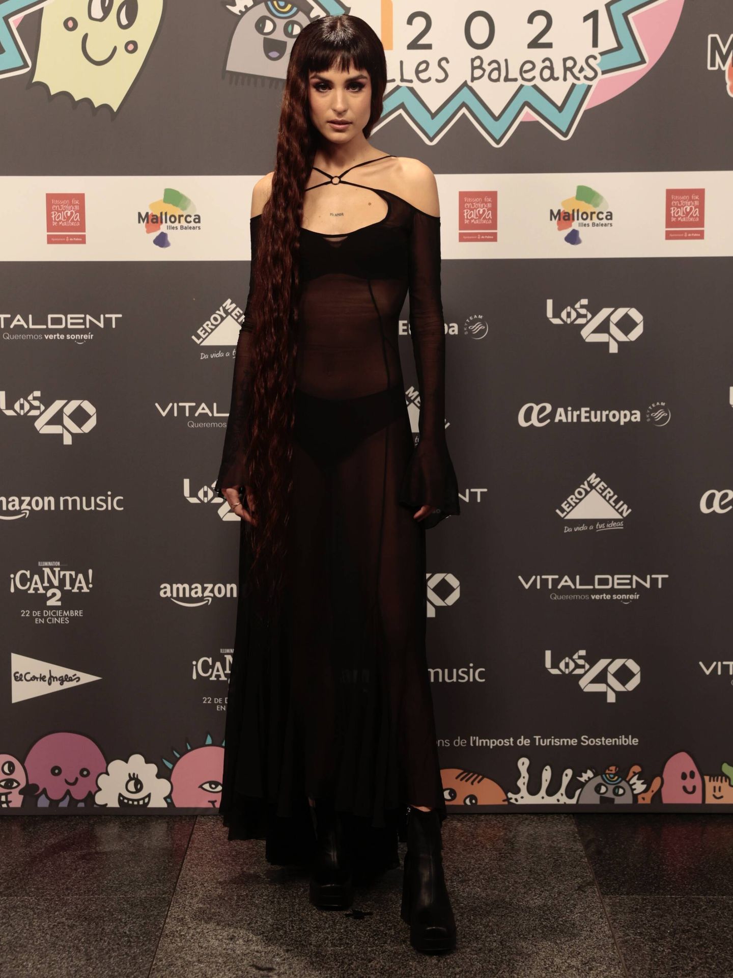 Natalia Lacunza en la alfombra roja de LOS40 Music Awards 2021. (Cortesía SERComunicación)