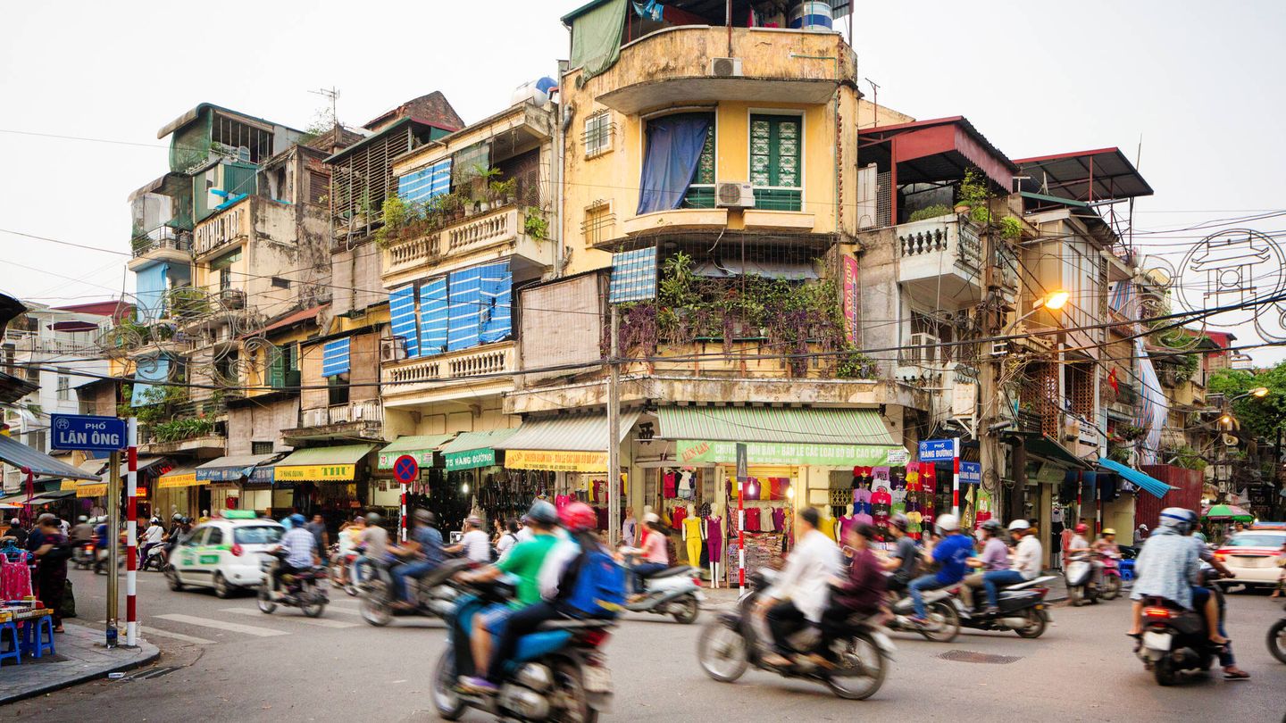 La zona vieja de Hanói.