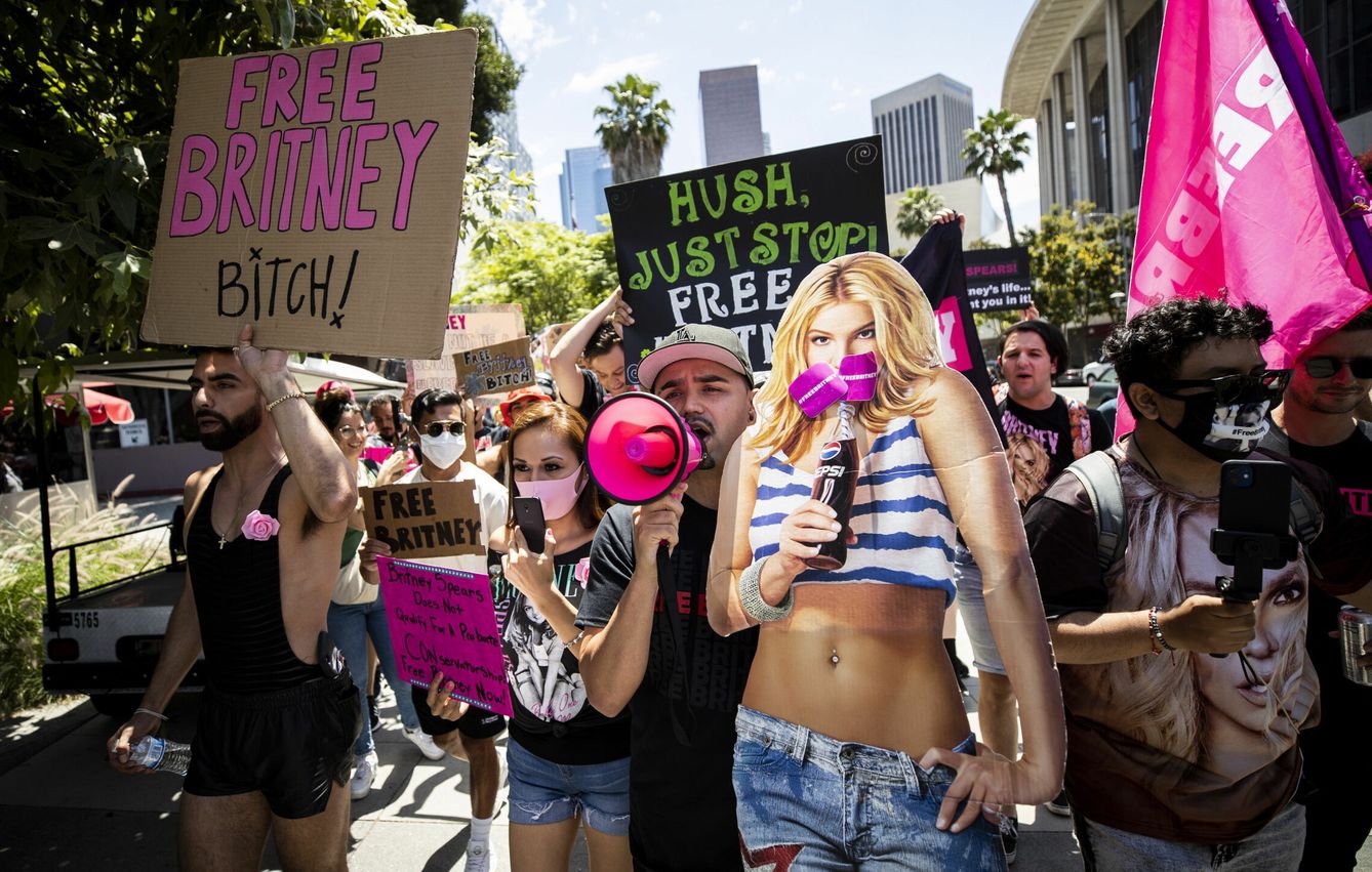 Manifestación a favor de Britney en Los Ángeles. (EFE)