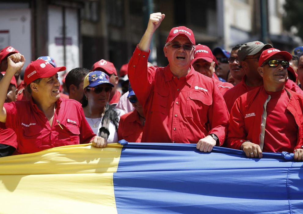 Foto: Rafael Ramírez, durante una manifestación en apoyo del presidente Nicolás Maduro celebrada en Caracas (Reuters).