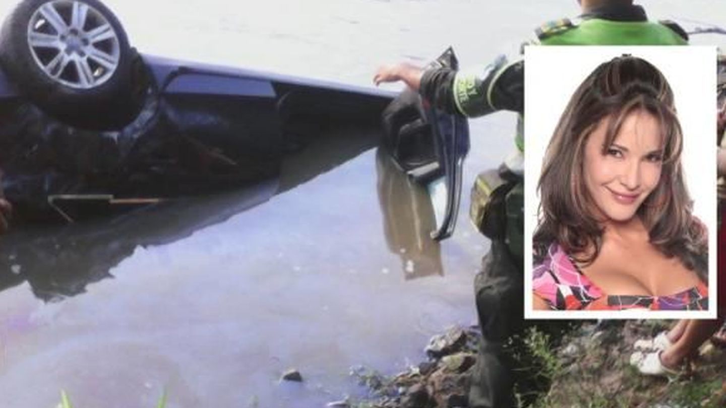 El vehículo de Adriana Campos y su pareja cayó a un río (Cortesía)