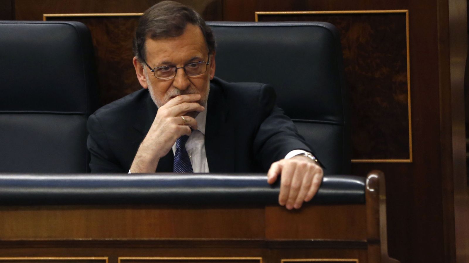 Foto: El presidente del Gobierno en funciones, Mariano Rajoy, durante un pleno del Congreso. (Efe)