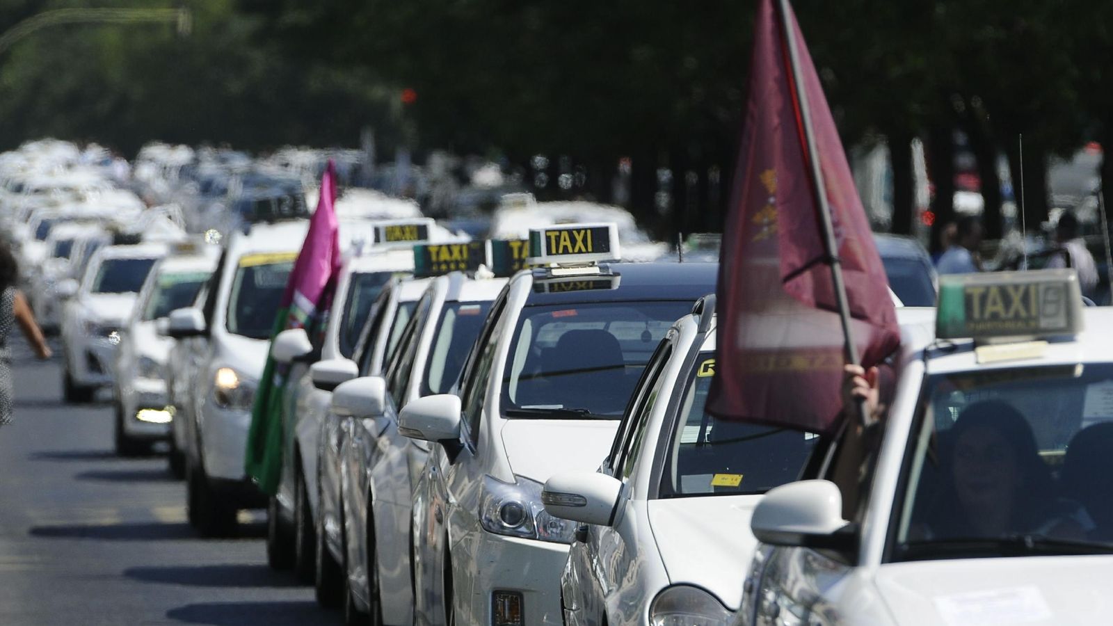 Foto: Taxistas andaluces. (EFE)
