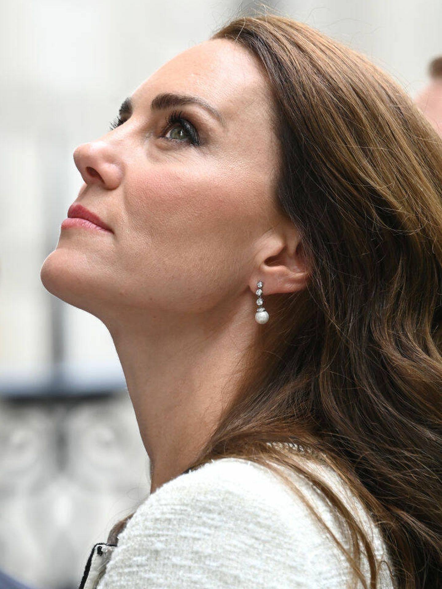  Kate Middleton, durante la visita. (Getty)