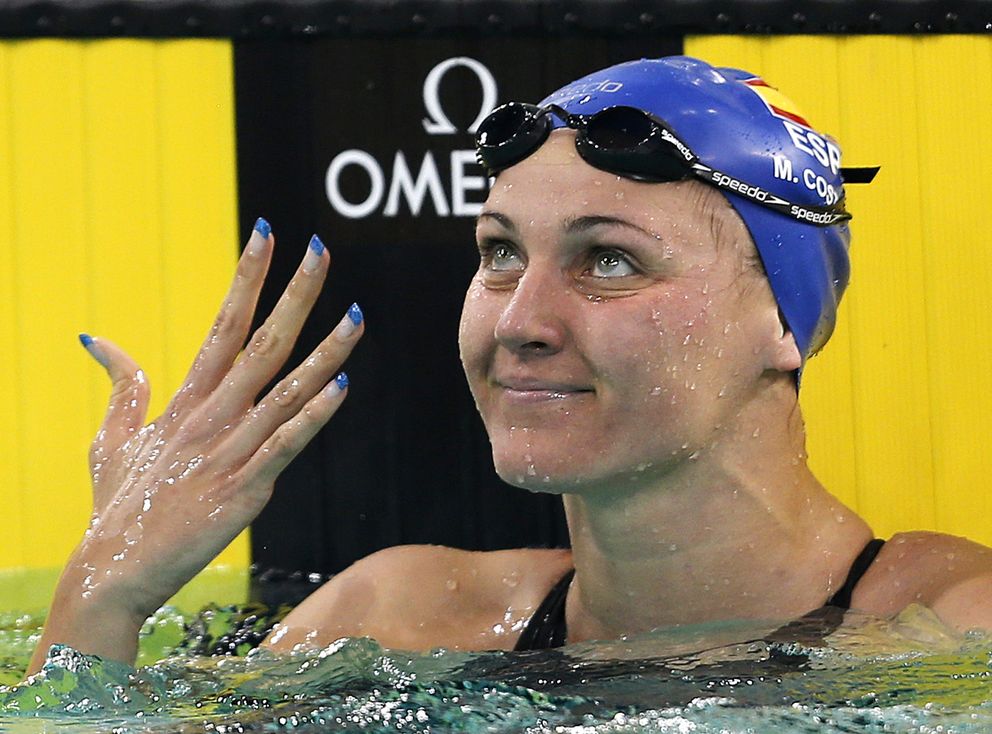 La nadadora Melani Costa en una competición en Dubai (Reuters)