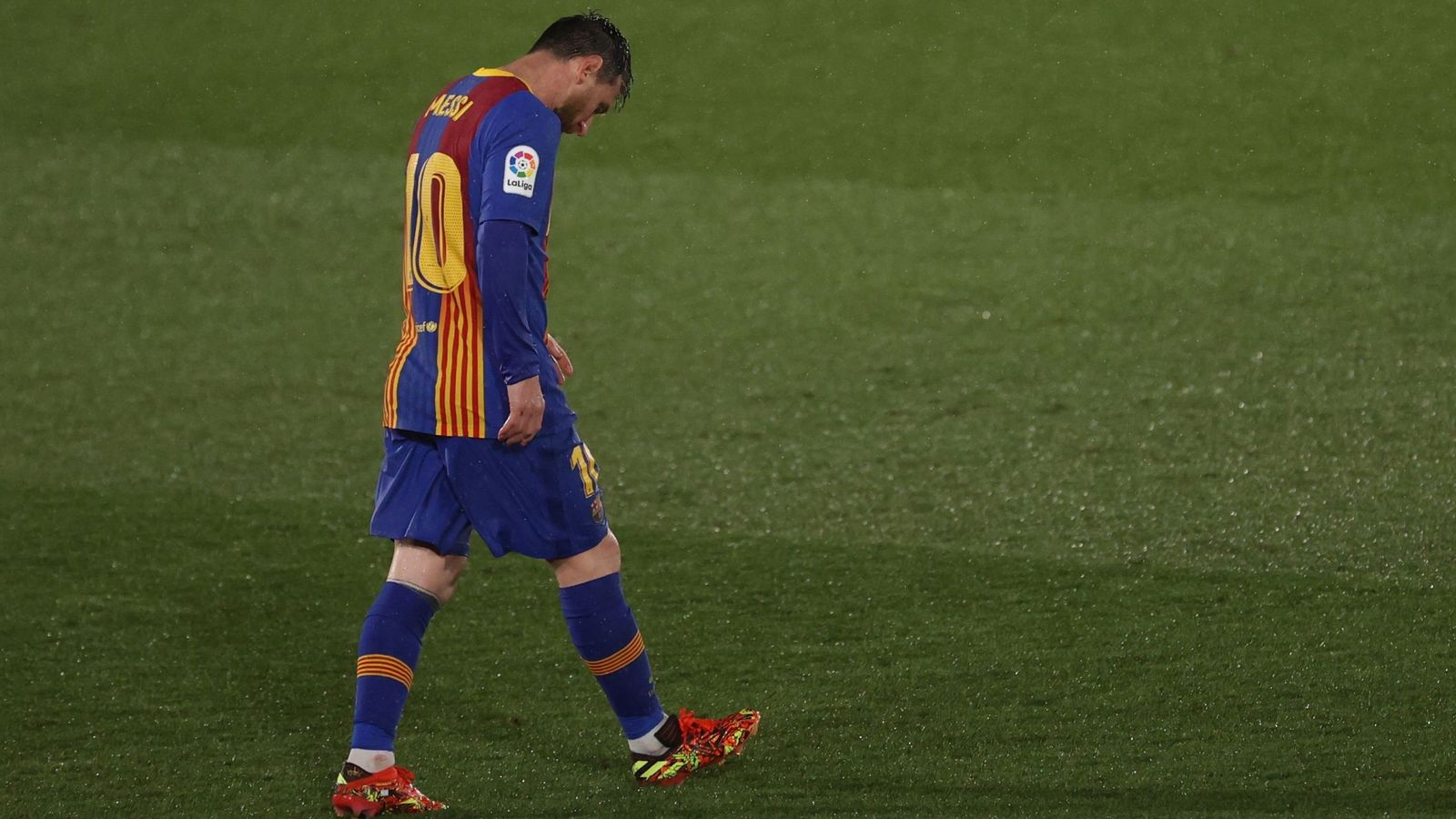 Leo Messi, durante El Clásico. (EFE)