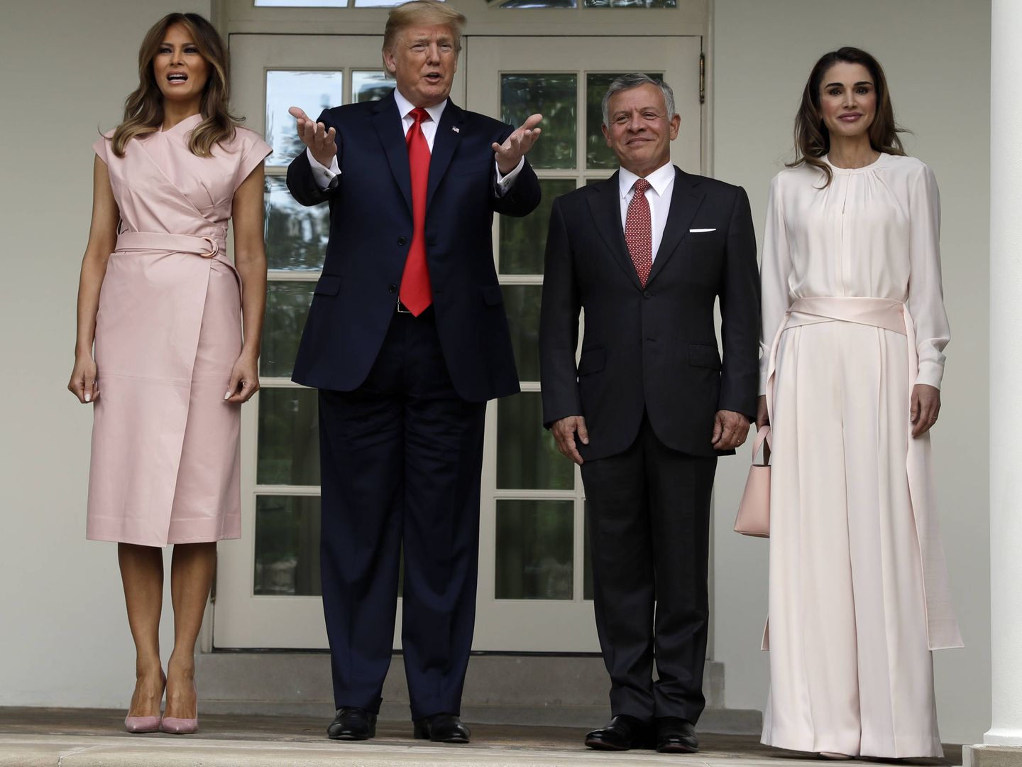 Melania Trump, Donald Trump, Abdalá II y Rania de Jordania. (Gtresonline)